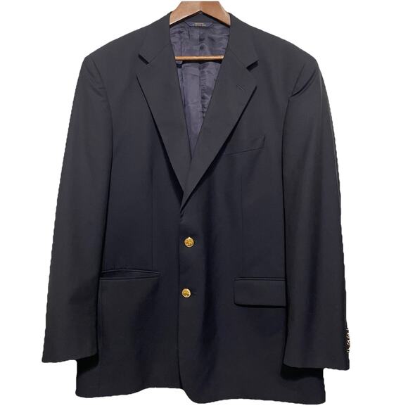 Brooks Brothers BrooksEase Loro Piana Blazer Sport Coat 46R Wool Blue Preppy - Picture 7 of 15